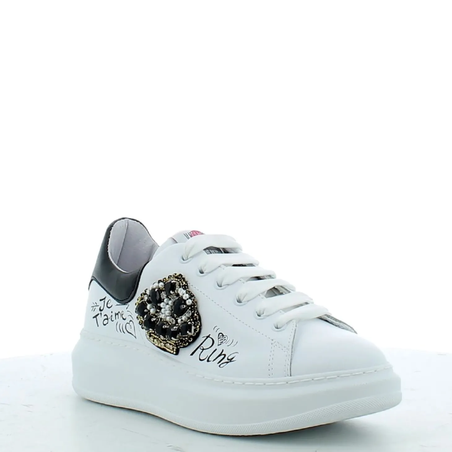 Scarpe Vitamina donna GTCORONAP23 BIANCO NERO